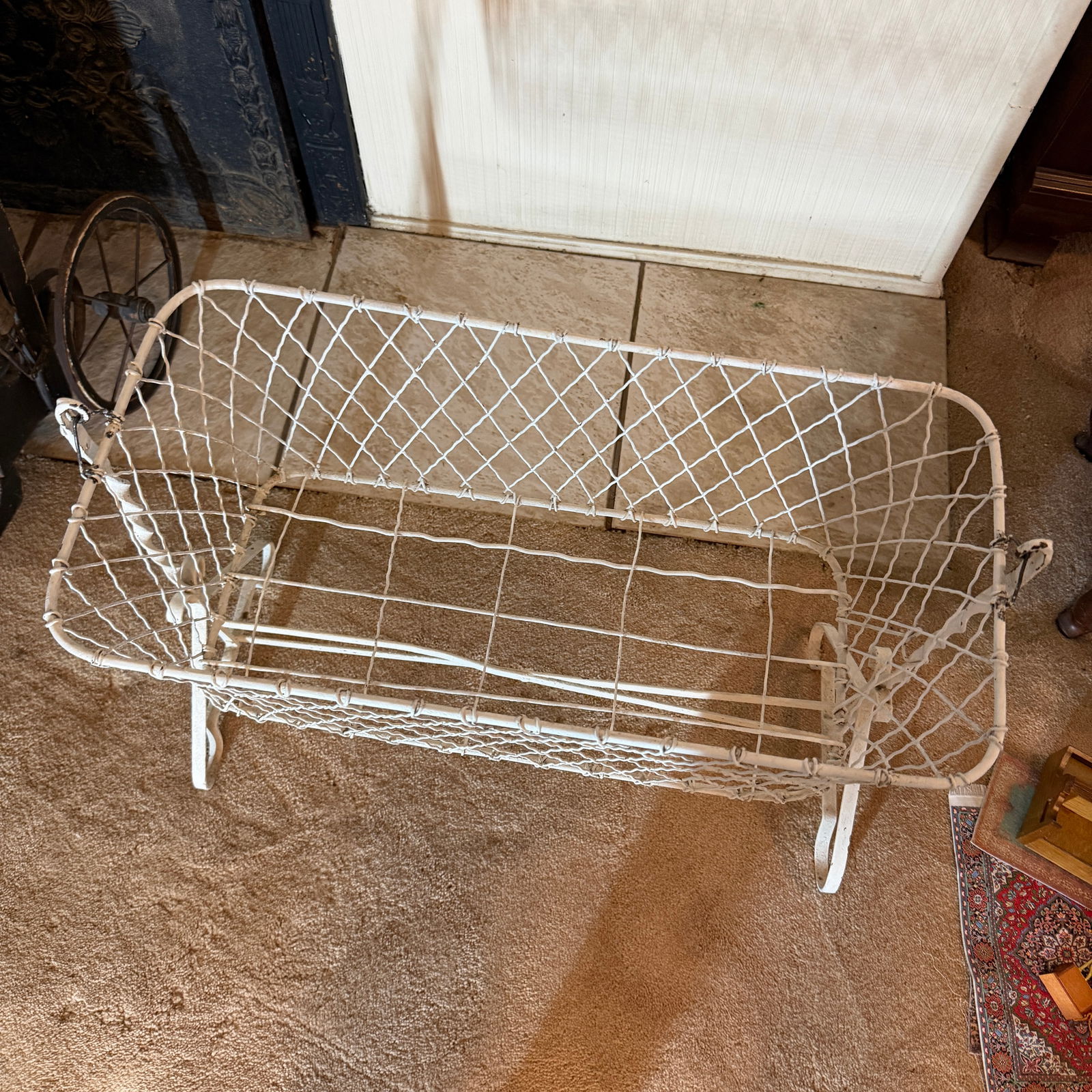 Antique Wire doll Craddle - 5