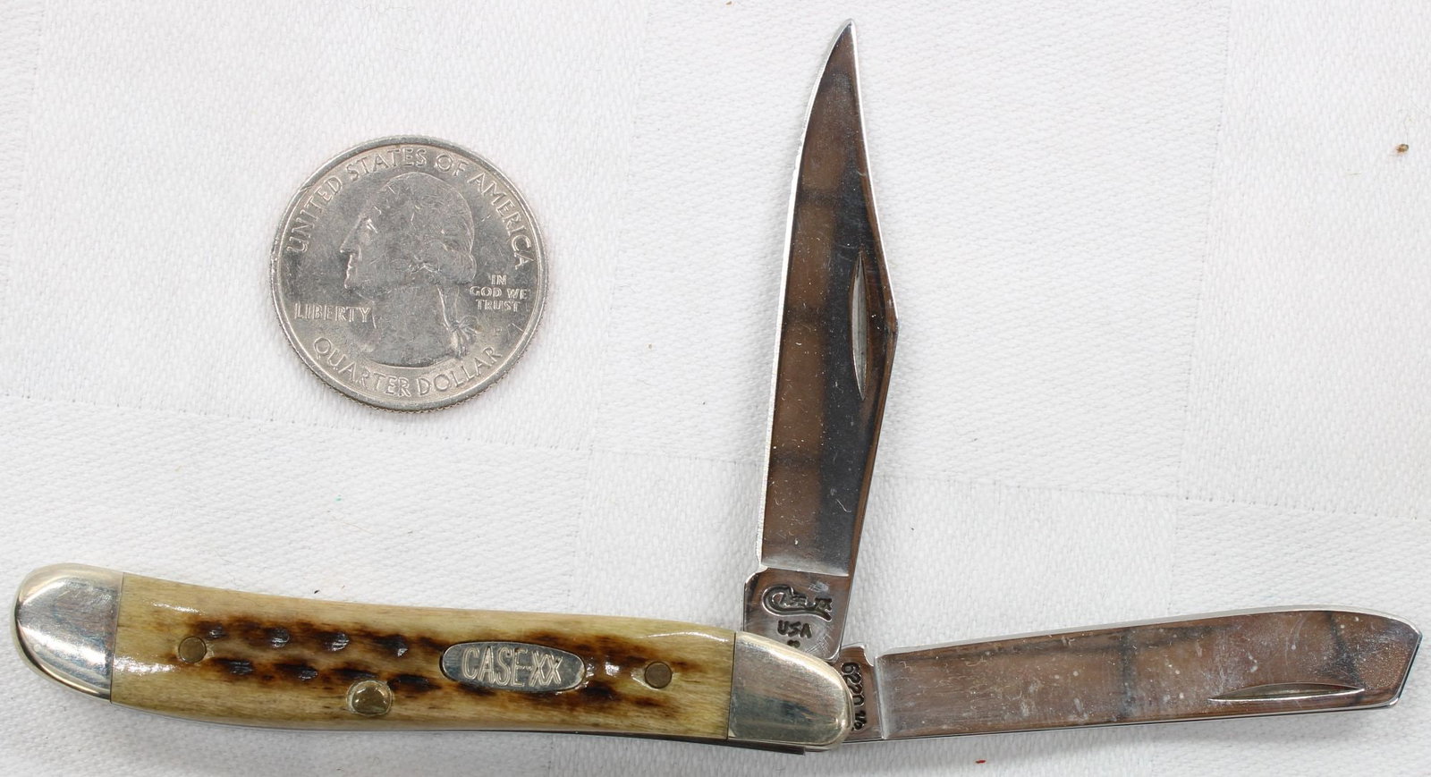 Case XX 6207 SS Mini Trapper Pocket Knife w/ Jigged Bone Handles: Case XX 6207 SS Mini Trapper Folding Pocket Knife - Two-blade pocket knife featuring clip point and spey blades with attractive jigged bone handles and nickel silver bolsters. Tang stamped Case XX USA