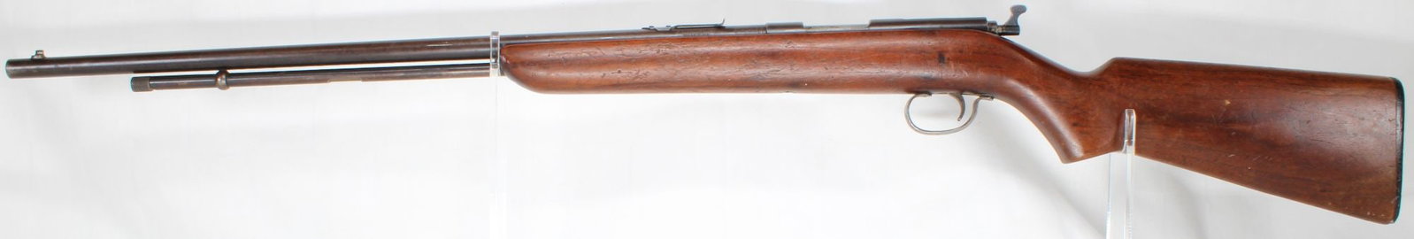 Remington Arms Co Model 341 .22 S/L/LR Bolt Action Rifle, Tube Fed, 24" Barrel: Remington Arms Company Model 341 bolt action rifle chambered in .22 short, long, and long rifle (versatile ammunition compatibility). Features 24" barrel and tube fed magazine for reliable ammunition 