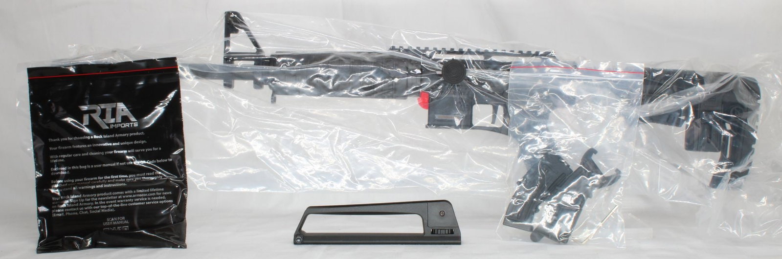 Derya TM22 A-18 .22 LR Semi-Automatic Rifle, Unfired in Original Plastic Wrap with Box & Papers, S/N: Derya TM22 A-18 semi-automatic rifle chambered in .22 LR. Turkish-manufactured firearm representing modern production standards. This rifle is unfired and remains in factory-new condition, still wrapp