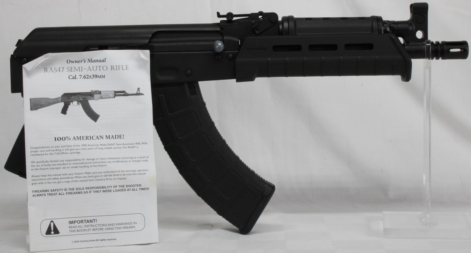 Century Arms RAS47 7.62x39mm Semi-Automatic AK-Pattern Rifle with Original Box and Papers, S/N (1 of 19)