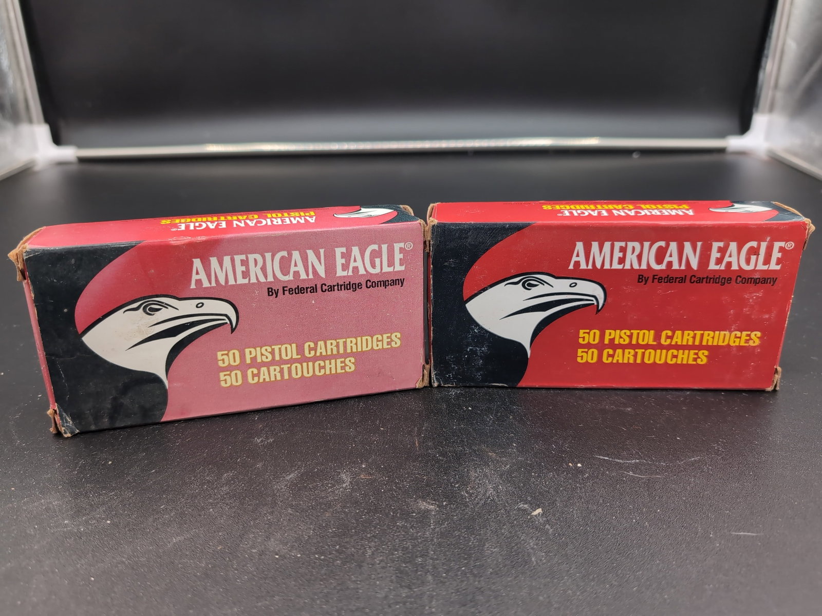 97 American Eagle 40 S&W Ammunition: Lot includes 97 rounds of American Eagle American Eagle .40 S&W ammunition. Factory-loaded brass-cased centerfire pistol ammunition suitable for firearms chambered in .40 Smith & Wesson. Round count i