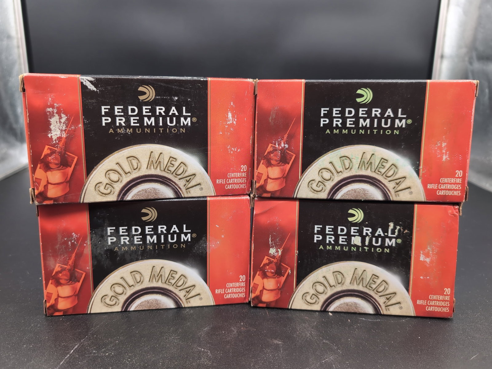 Four Boxes of Federal Premium Gold Medal 308 Winchester 168 Grain Sierra MatchKing BTHP Ammunition (1 of 2)