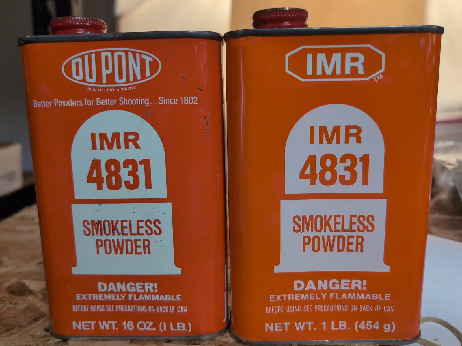 Two IMR 4831 Smokeless Powder Metal Containers (1 of 3)