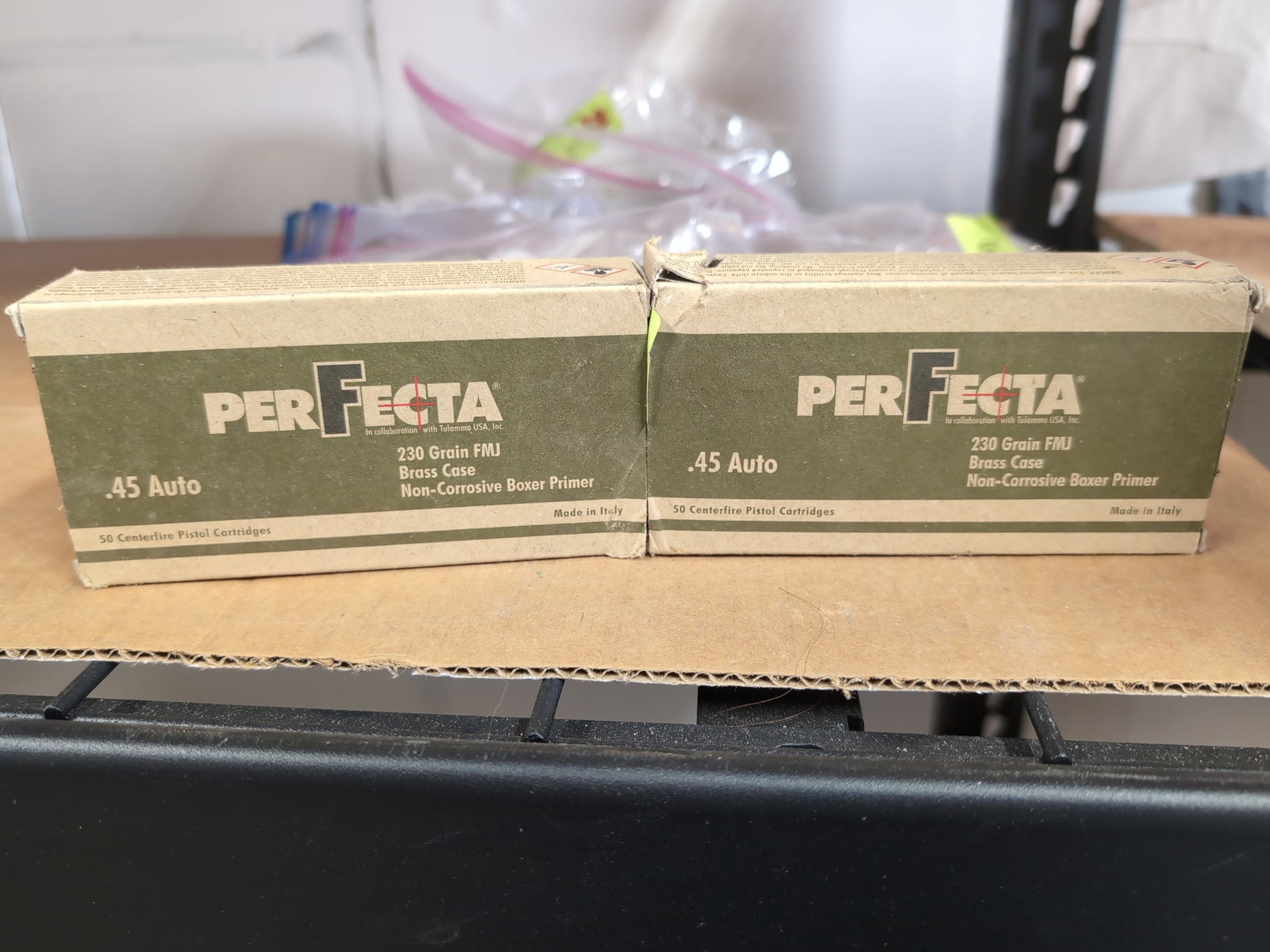 Two Boxes of Perfecta .45 Auto 230 Grain FMJ Ammunition (1 of 2)