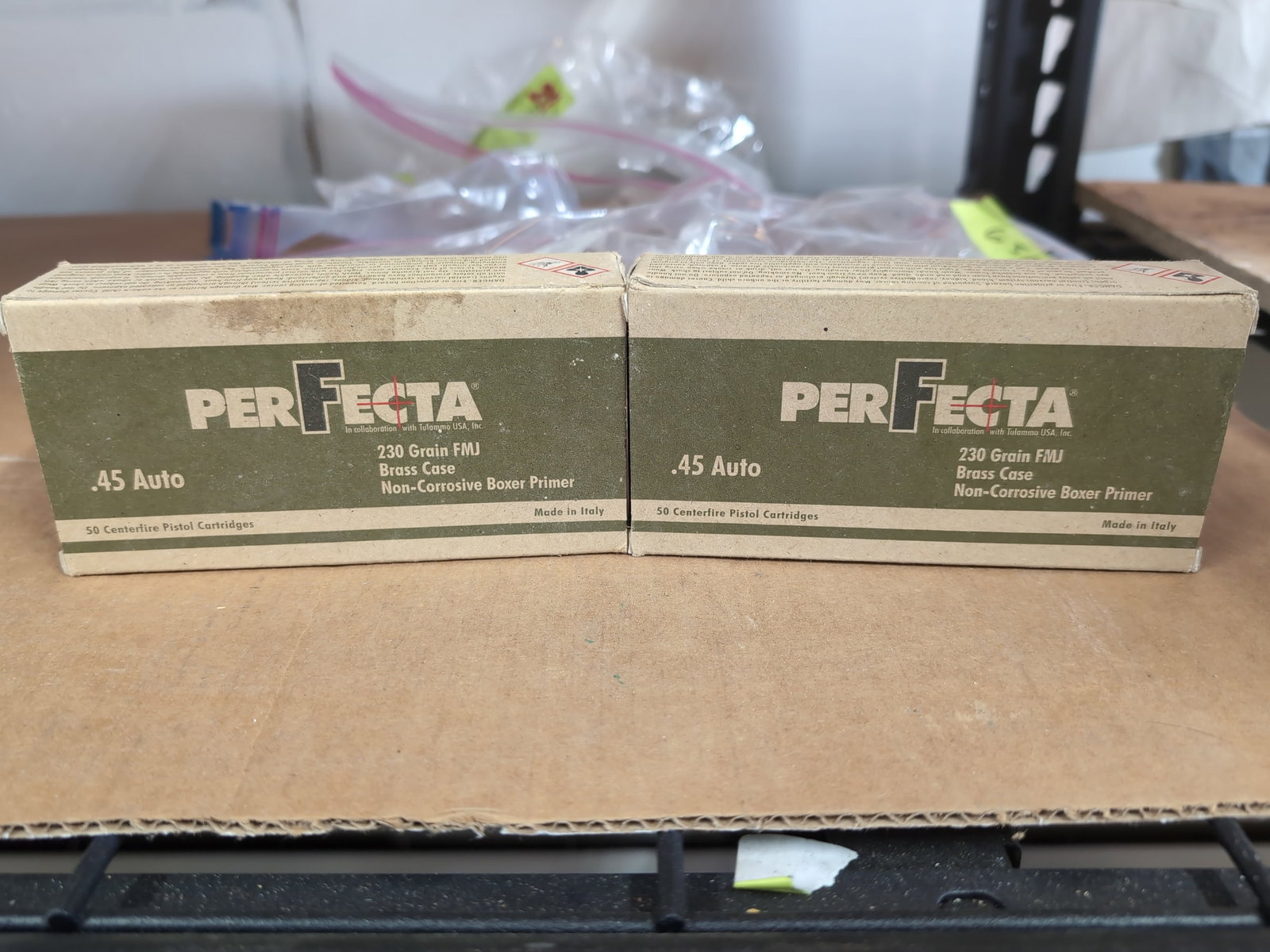 Two Boxes of Perfecta .45 Auto 230 Grain FMJ Ammunition (1 of 2)