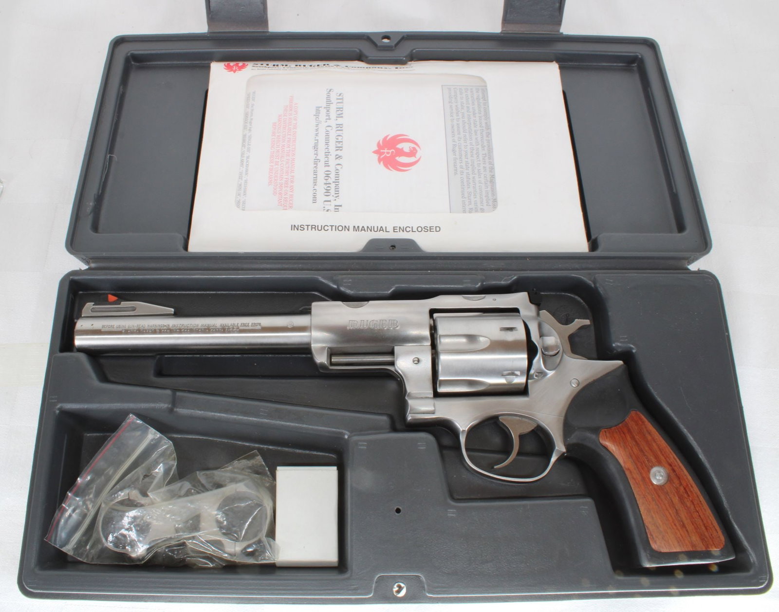 Ruger Super Redhawk .44 Magnum Stainless Double Action Revolver, S/N 551-41205, w/ Original Box & Sc (1 of 11)