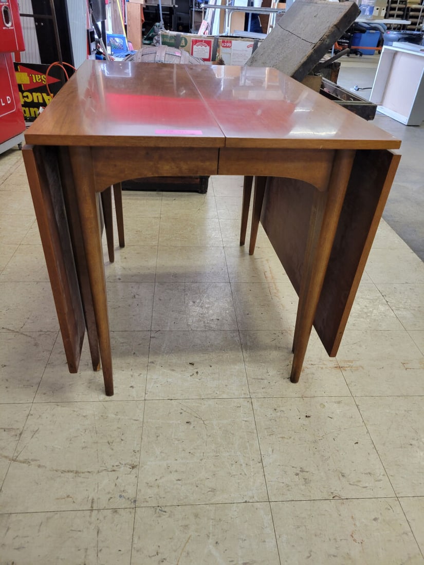 Wood Drop-Leaf Dining Table - 2