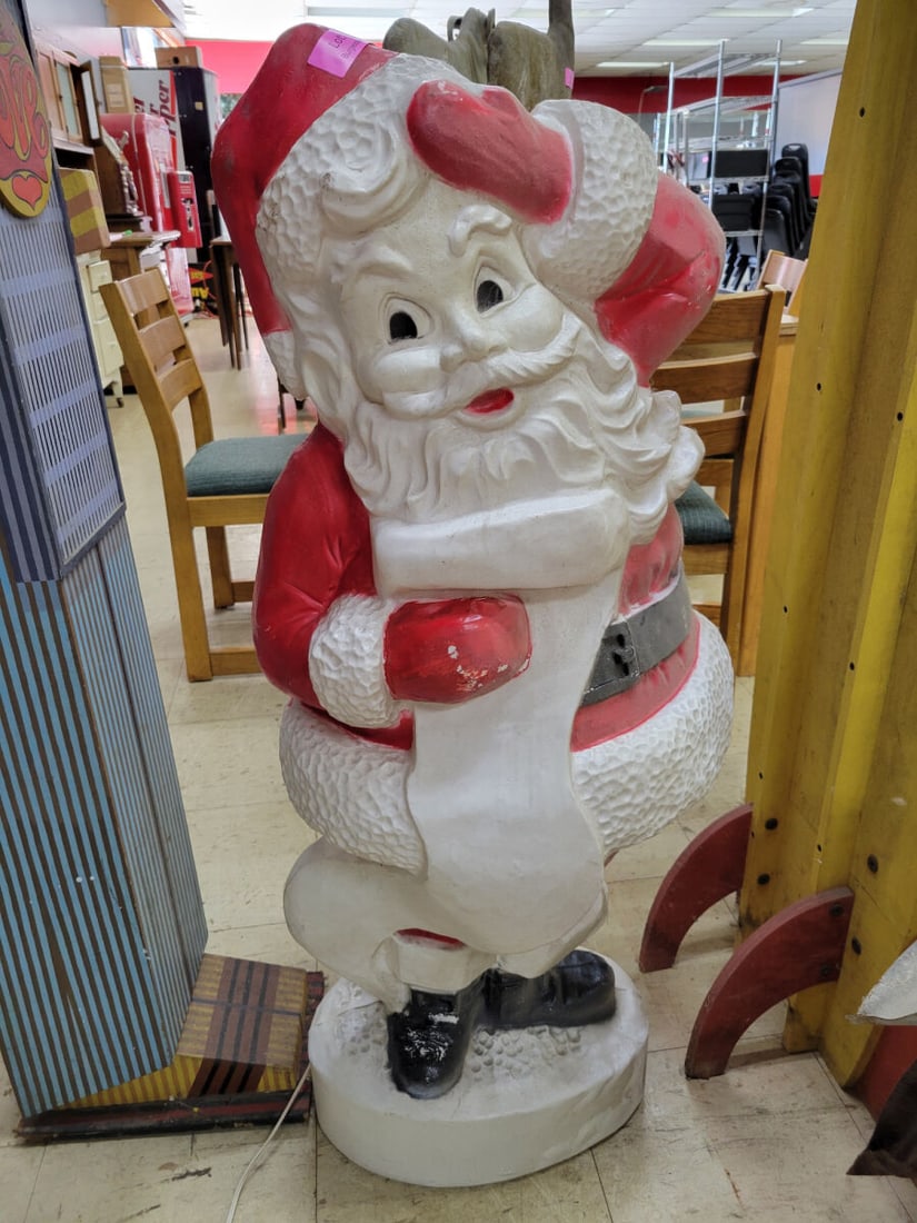 Blow Mold Santa Claus Christmas Decoration (1 of 2)