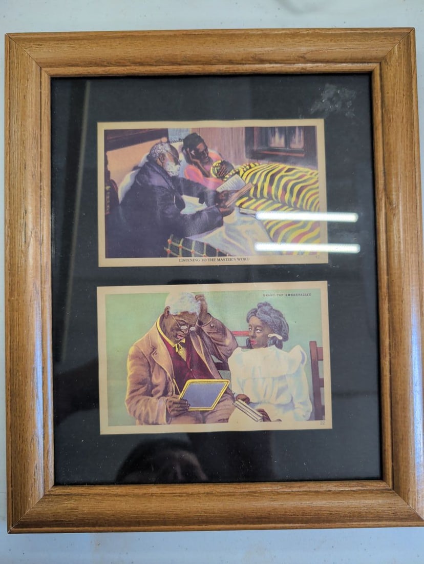 Framed Set of Two Illustrated Prints: Grand-Pap Em (1 of 2)