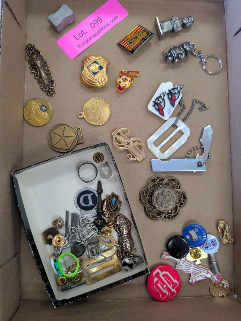 Assorted Collection of Pins, Badges, and Decorativ (1 of 4)