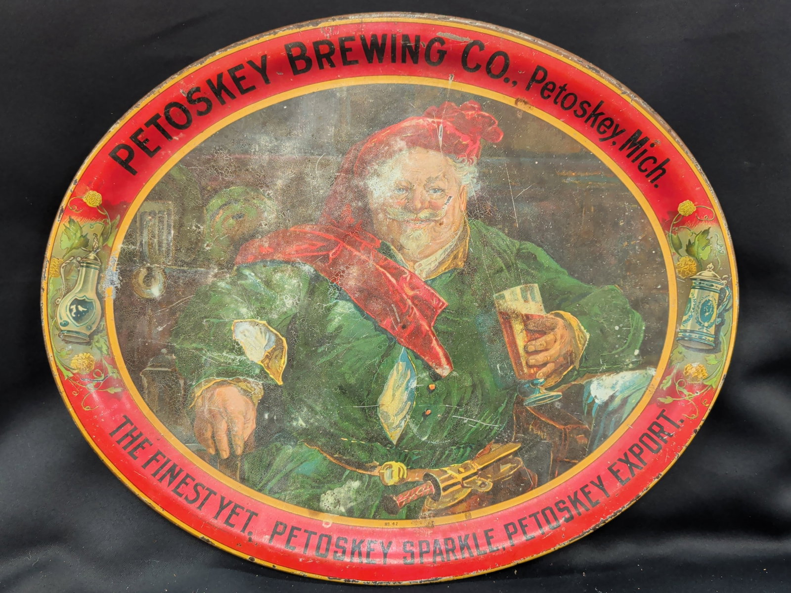 Petoskey Brewing Sir Falstaff tin litho tray 16.5x (1 of 3)