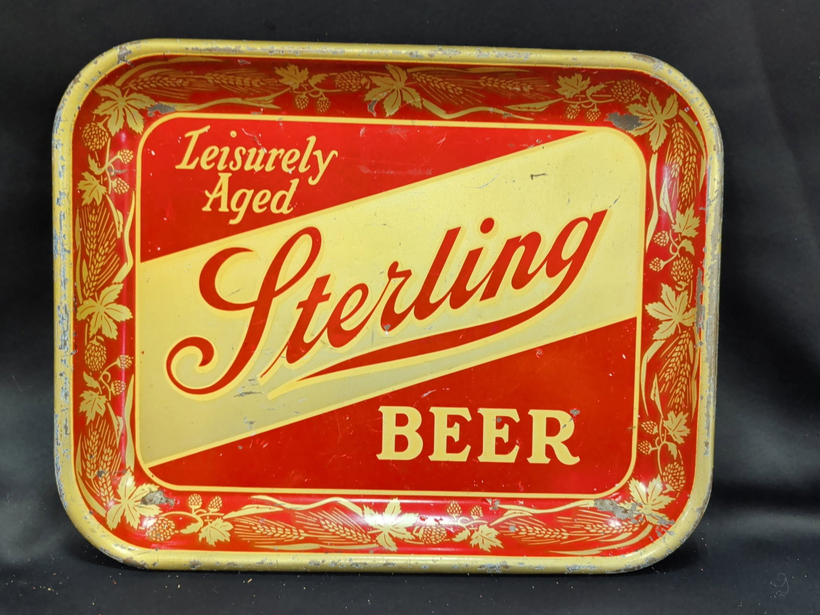 Sterling Beer tray tin litho 13x10" (1 of 4)