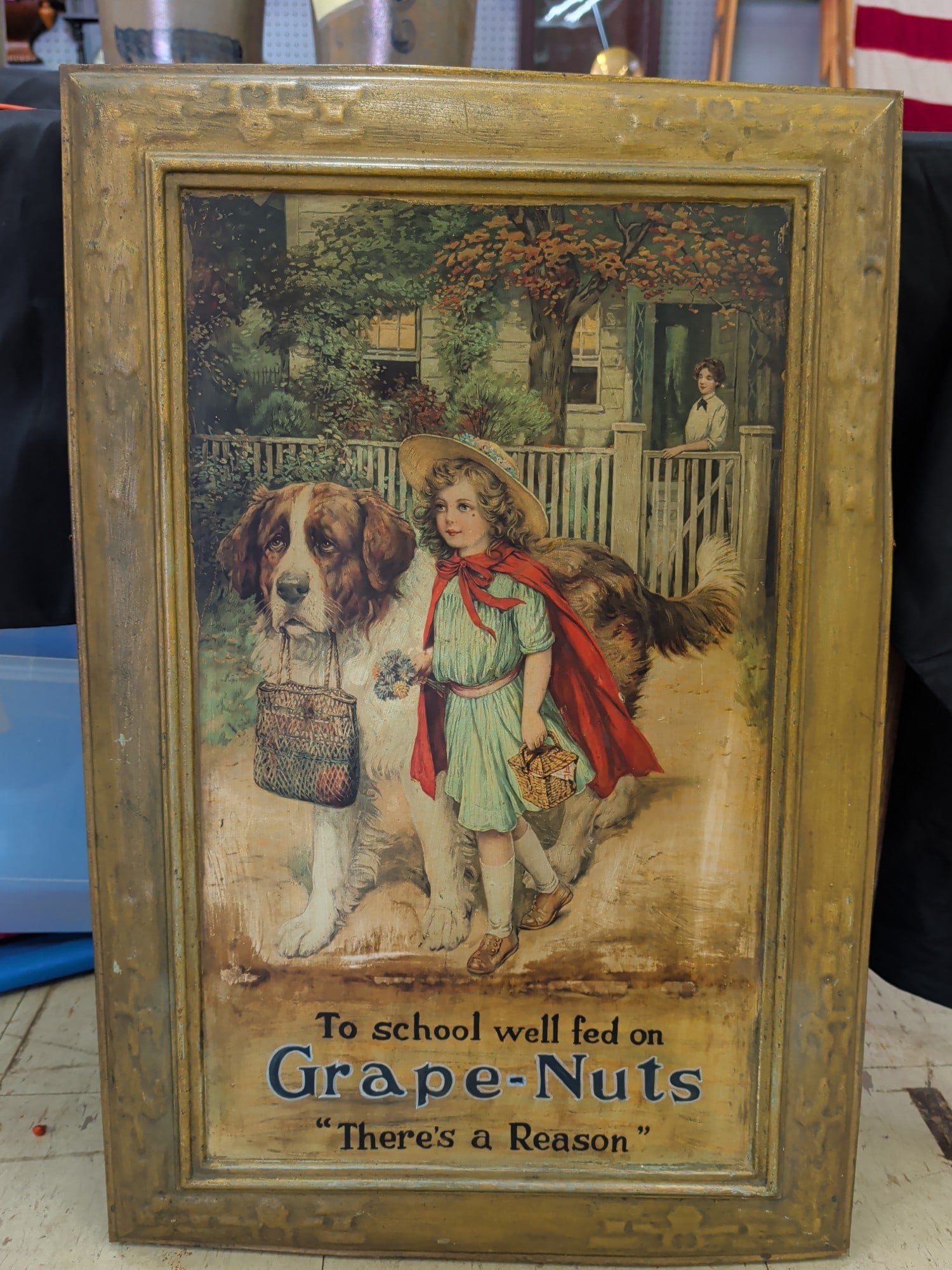 Tin Litho Grape Nuts advertising sign 20x30" (1 of 5)