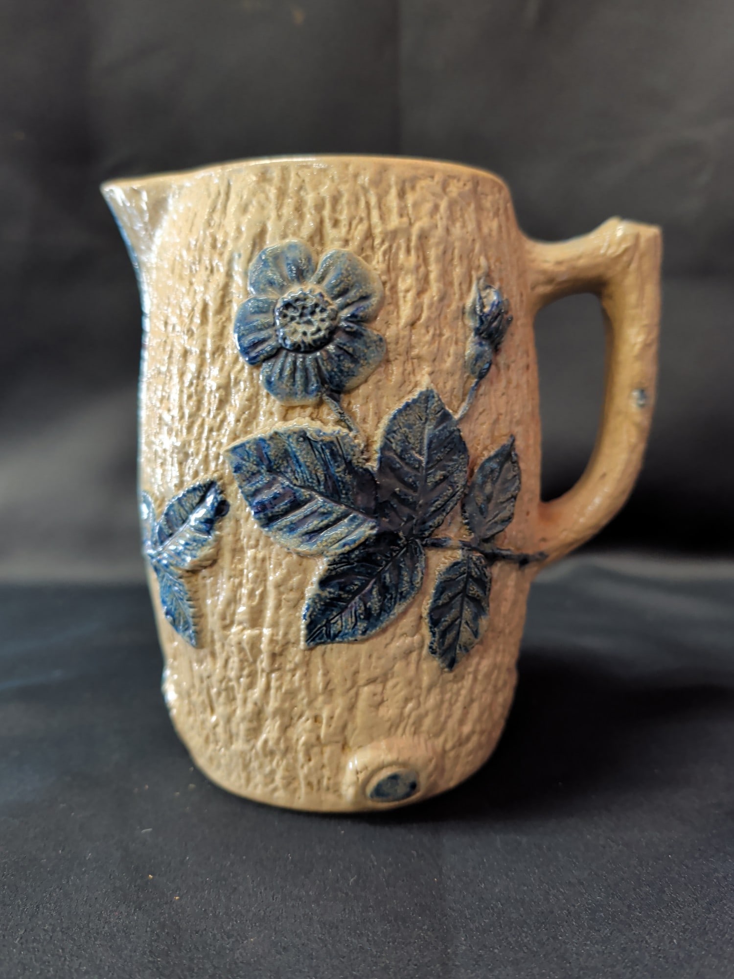 Utica Pottery Salt-Glazed Stoneware Pitcher with T (1 of 5)