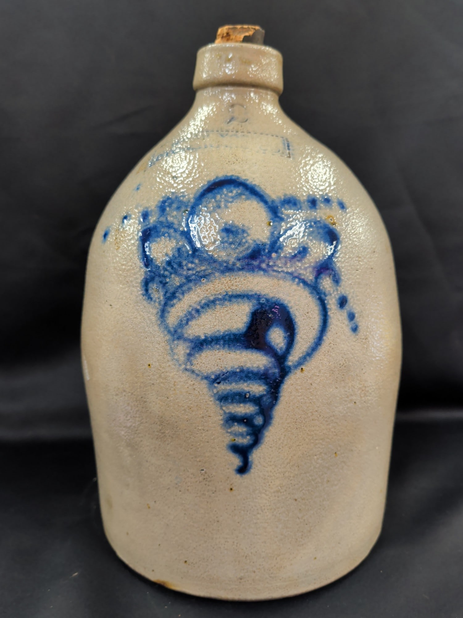 2 Gallon New York Salt-Glazed Stoneware Jug with C (1 of 5)