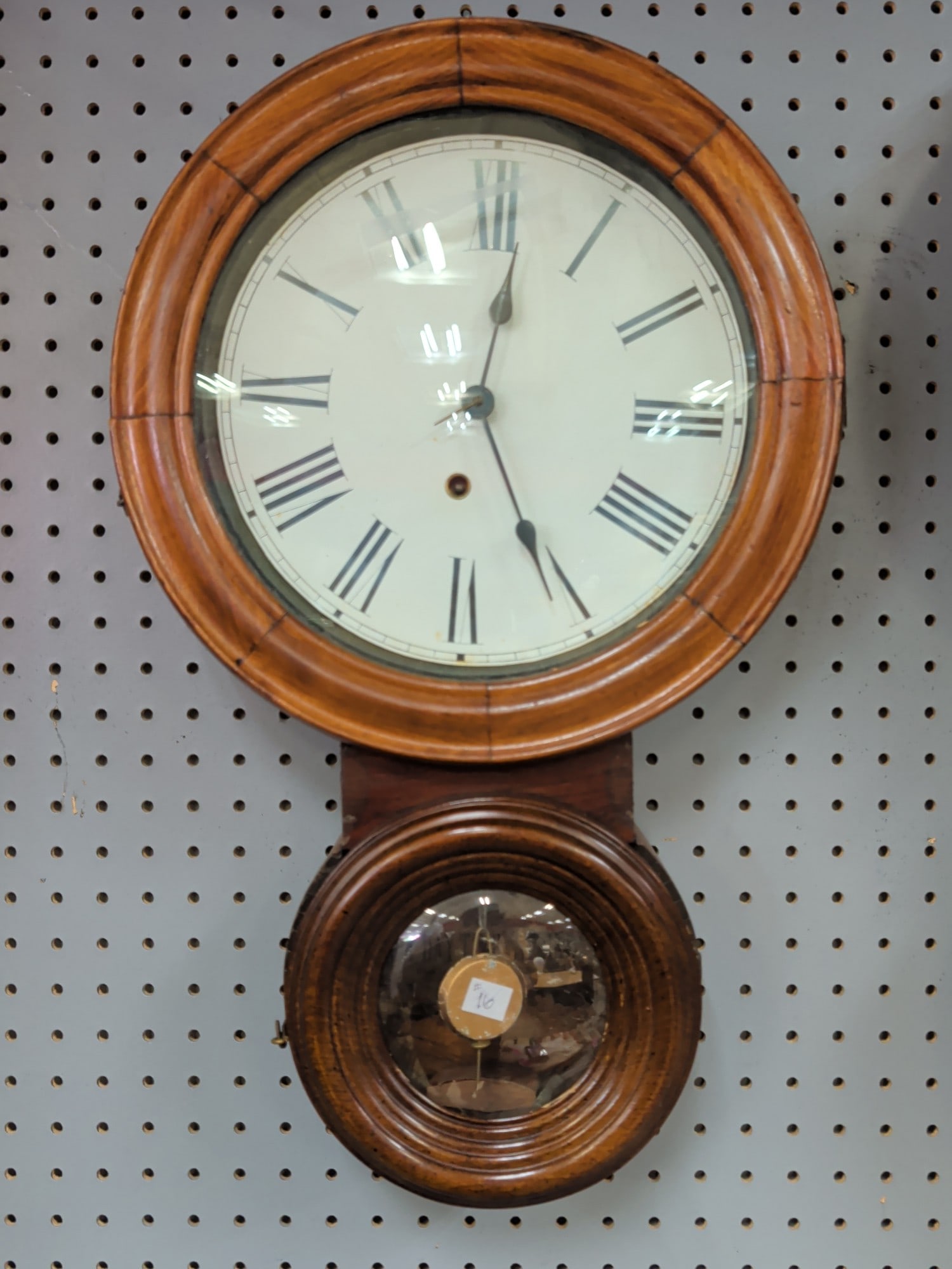 E. Ingraham & Co. Figure Eight Walnut Drop Wall Cl (1 of 5)