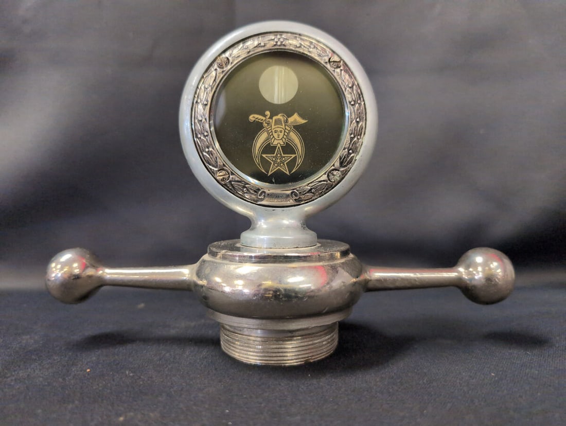Boyce Moto Meter Radiator Cap Gauge with Shriners Emblem With Dog Bone (1 of 6)