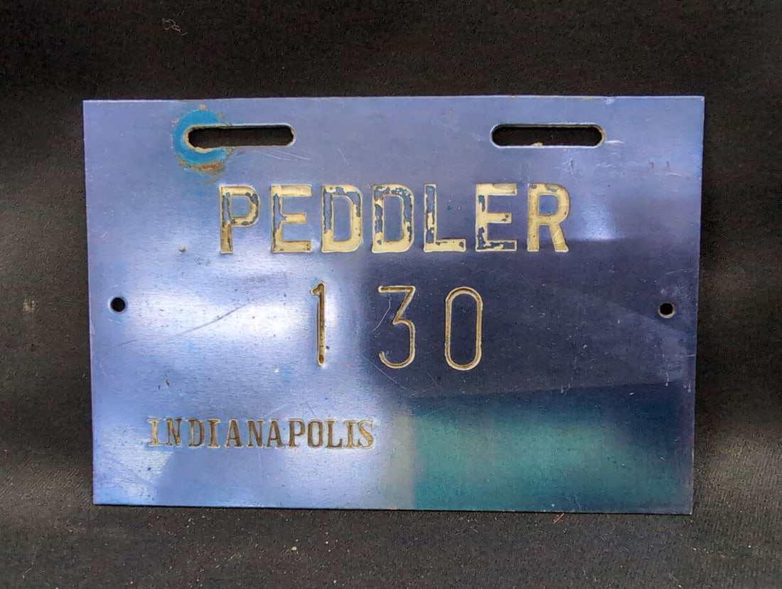 Indianapolis Peddler 130 License Plate Metal Sign (1 of 2)