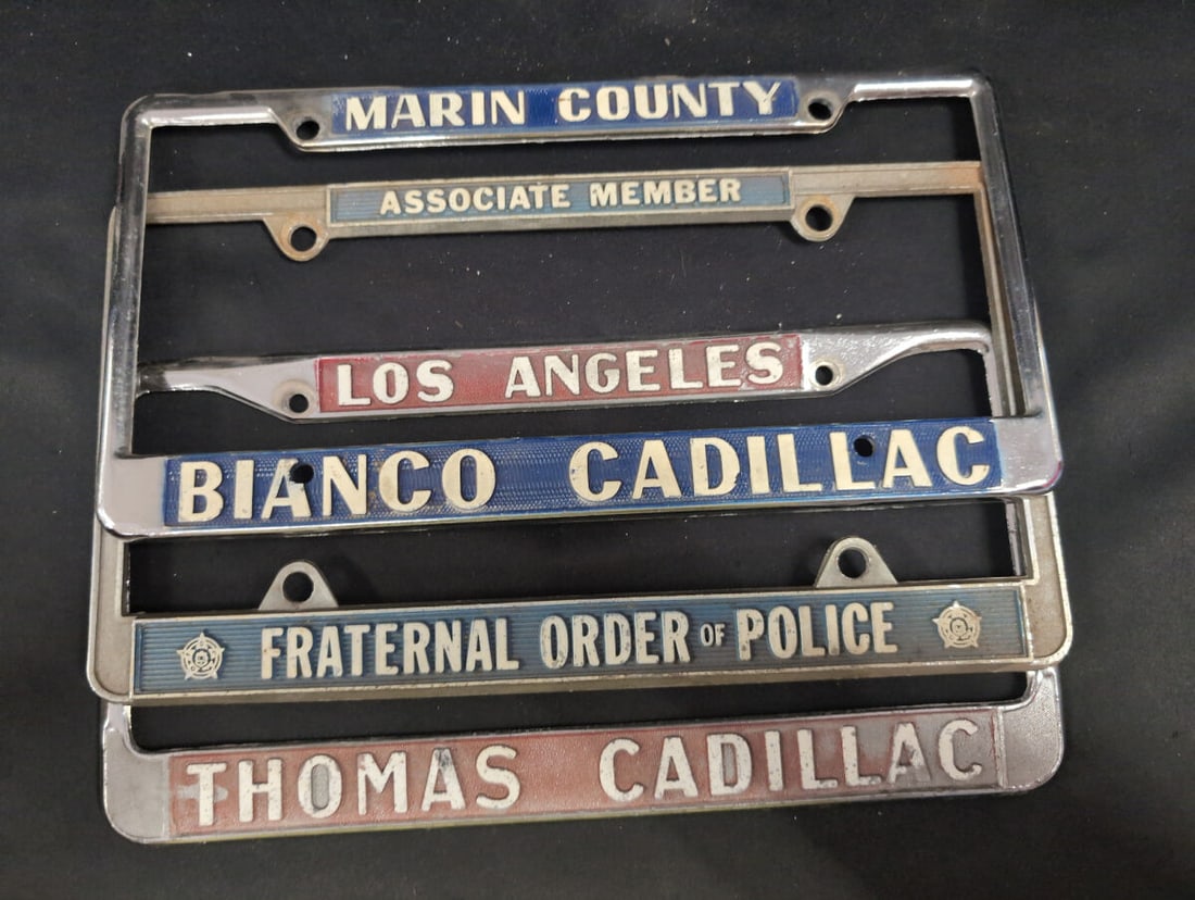 Assorted Metal License Plate Frames Including Dealership and Organization Designs - Lot of 3 (1 of 1)