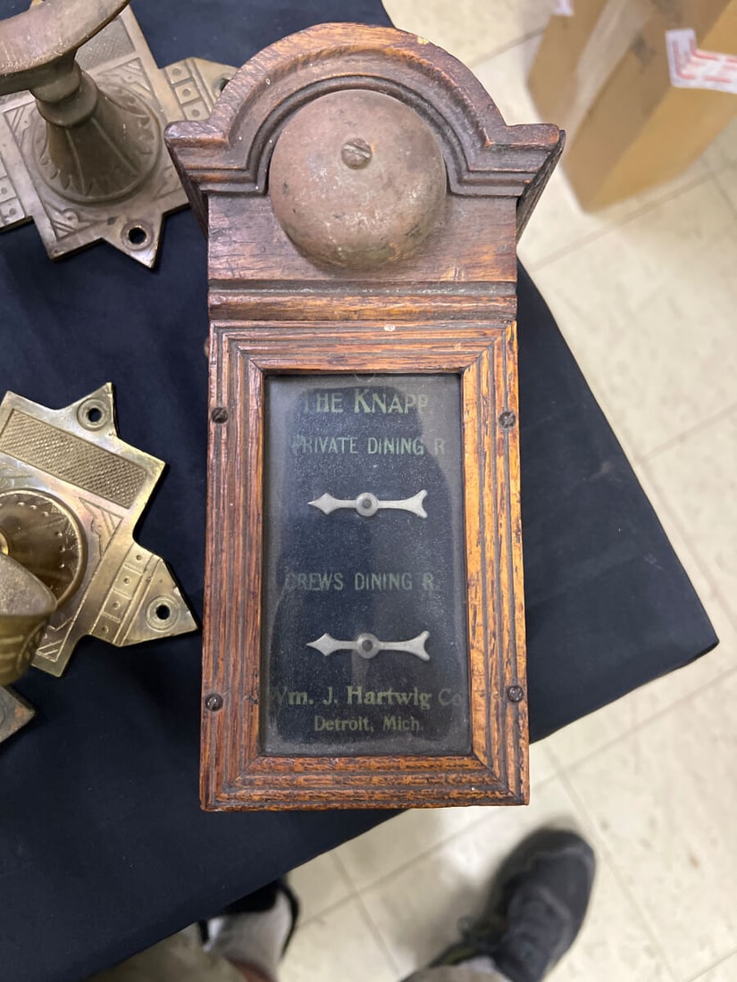Wm. J. Hartwig Co. Wood Cased Electric Annunciator Indicator, Dining Room Panel (1 of 2)