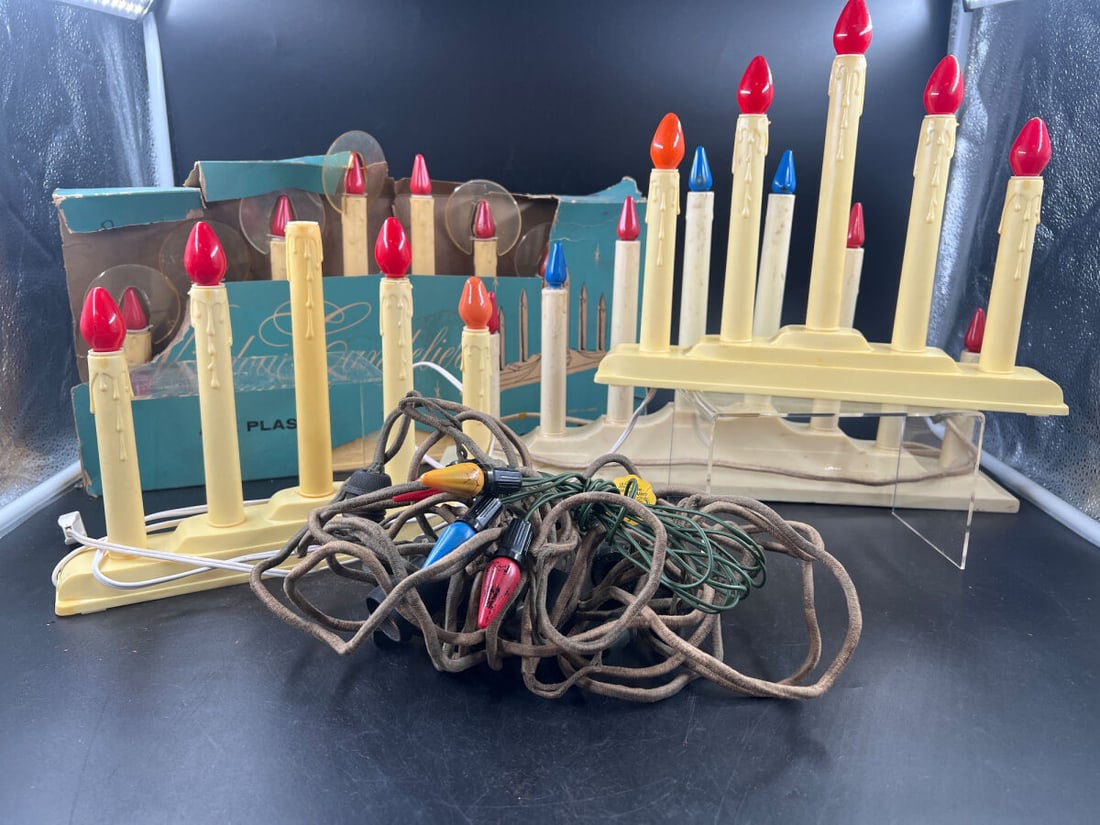Ever-Lite Plastic Window Candelier Christmas Candle Lamps with Original Box (1 of 6)