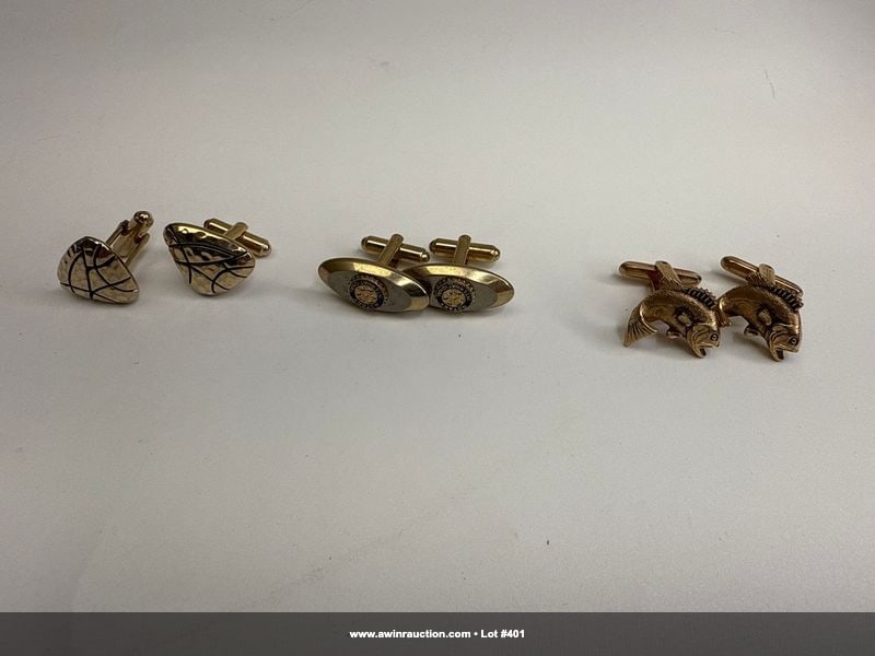 Vintage Cuff Links: Cuff Links marked Hickok