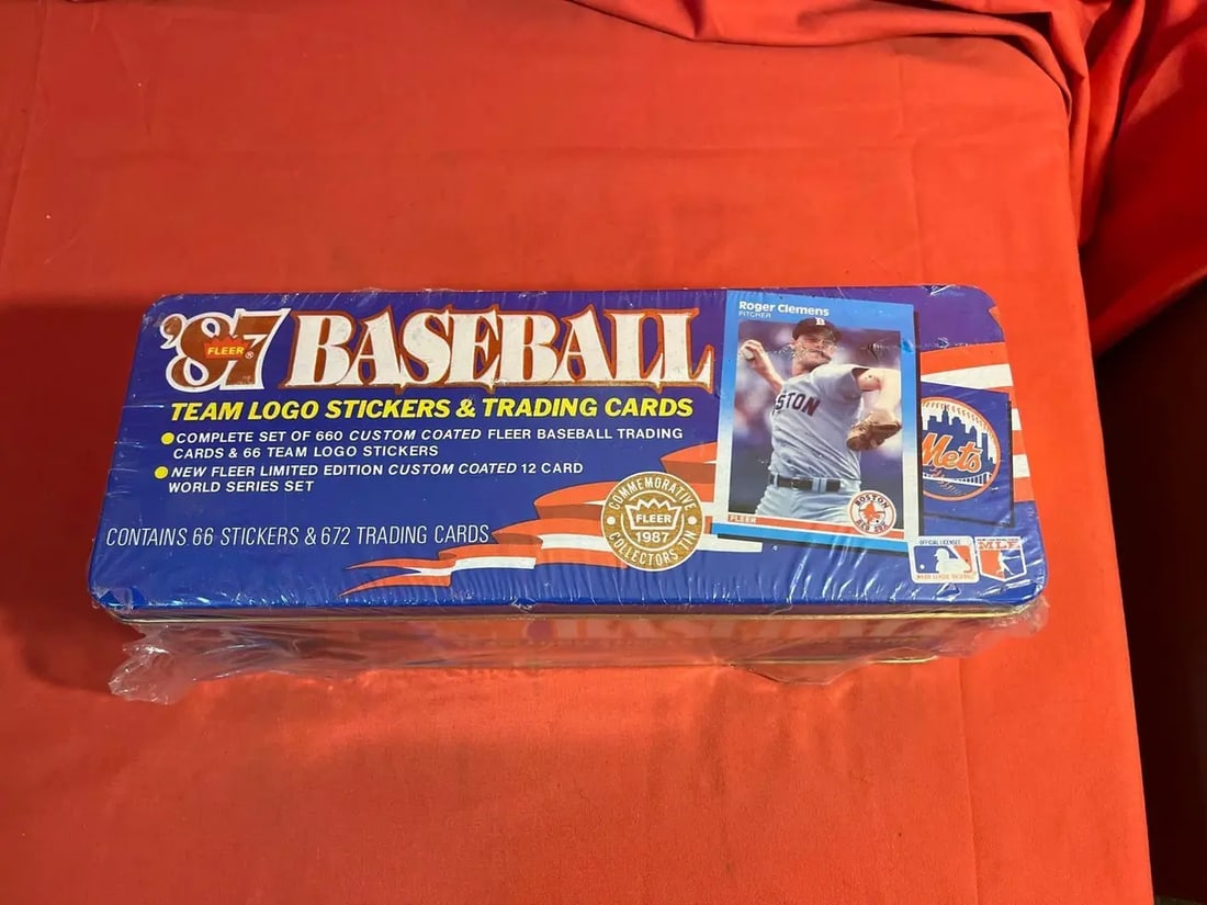 From a Private Estate of a Lifelong Collector & Physician-Sports Legends and Collectibles: 1987 Fleer Baseball Factory Sealed Collectors Tin Set
