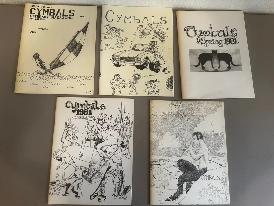 Vintage 80's 'Cymbals' Illustrated Literary Magazine Lot With 1981 Calendar (1 of 2)