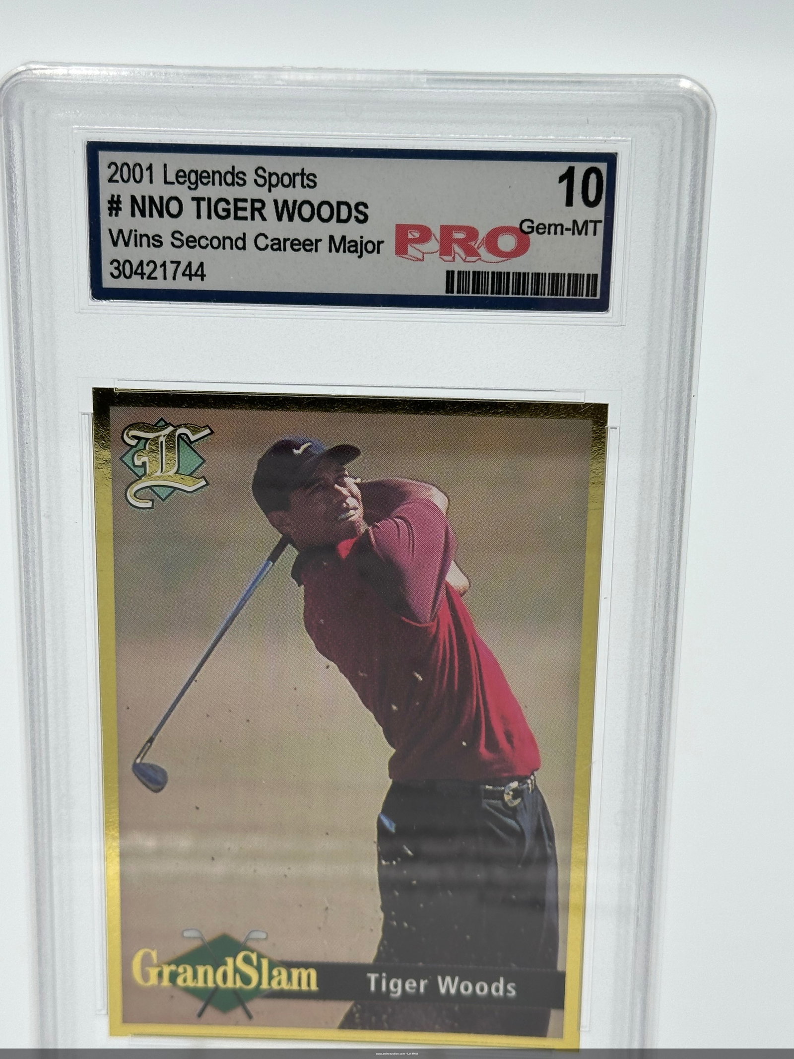 2001 Tiger Woods Legends Sports Card (1 of 2)