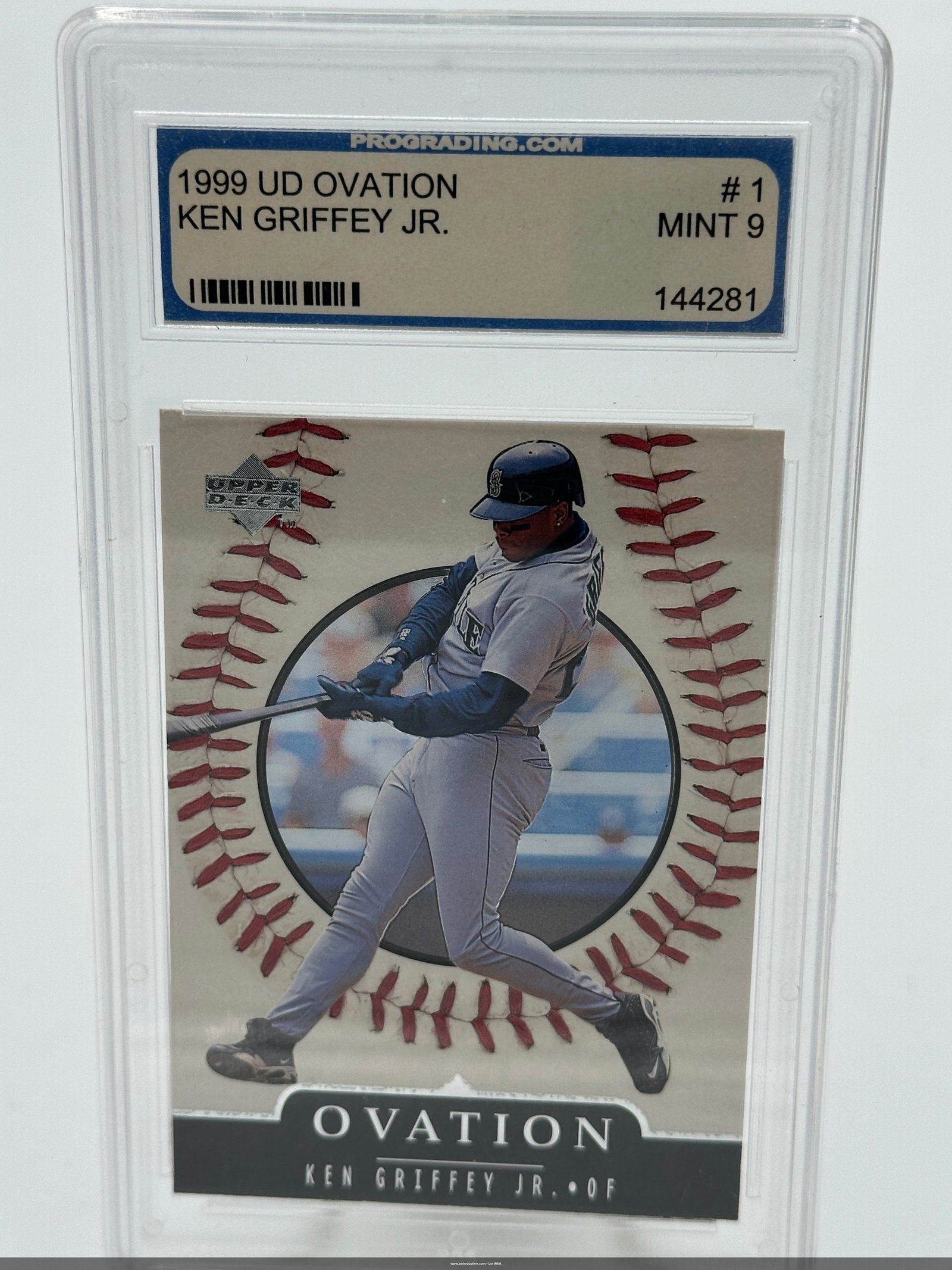 1999 UD Ovation Ken Griffey Jr. Baseball Card (1 of 2)