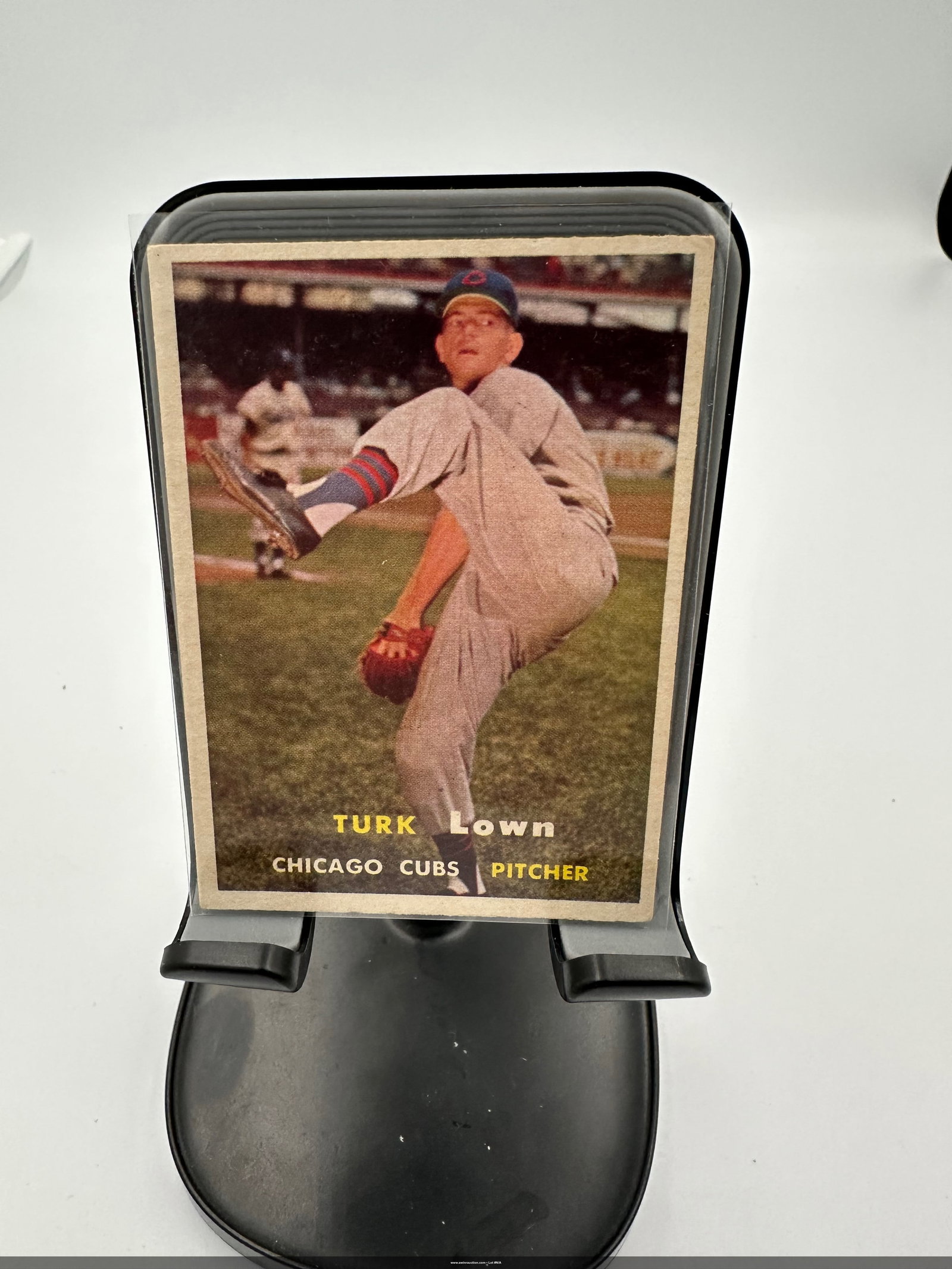 1957 Topps Turk Lown Chicago Cubs Baseball Card (1 of 2)