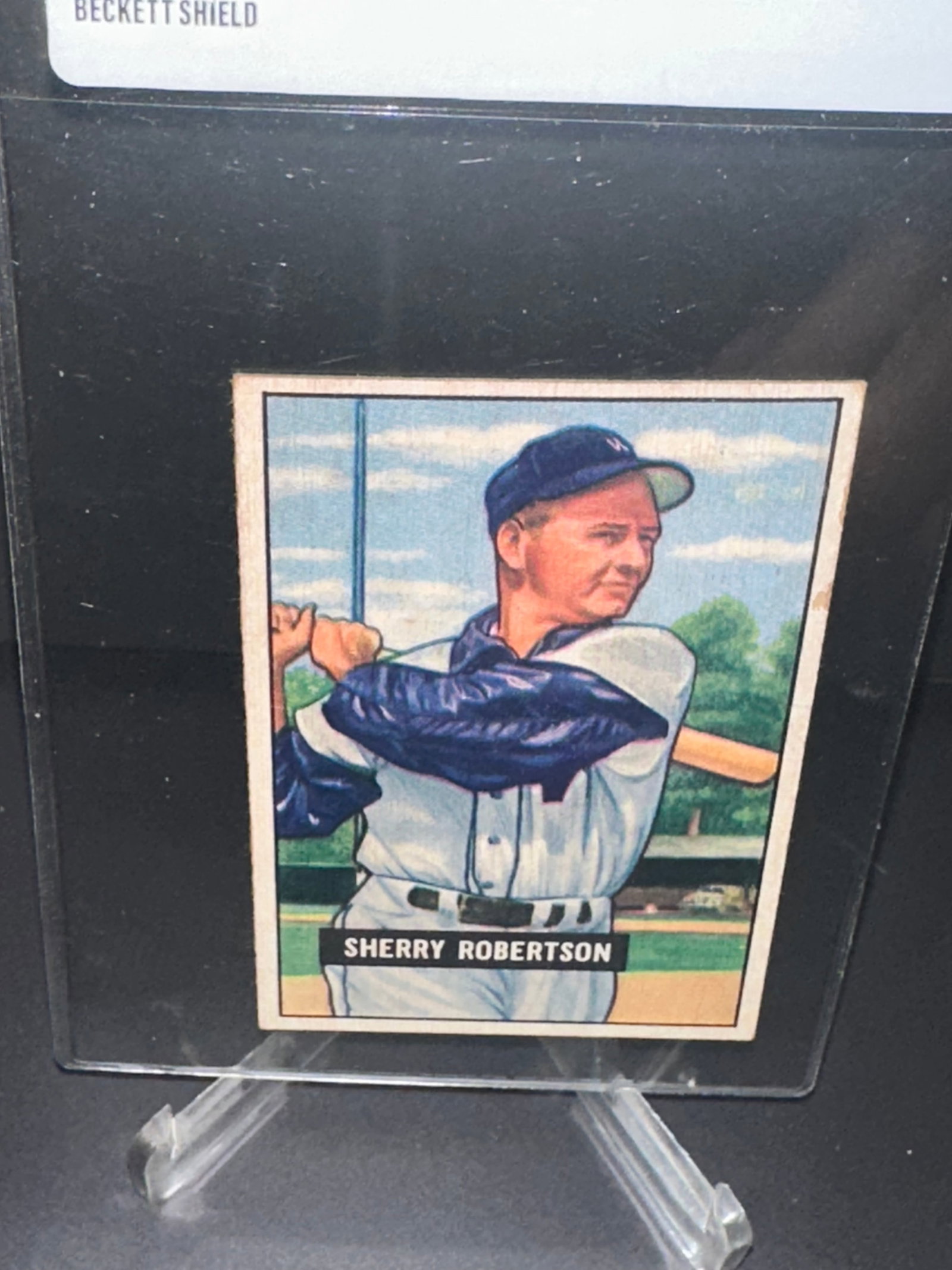 Sherry Robertson 1951 Bowman Baseball Card (1 of 2)