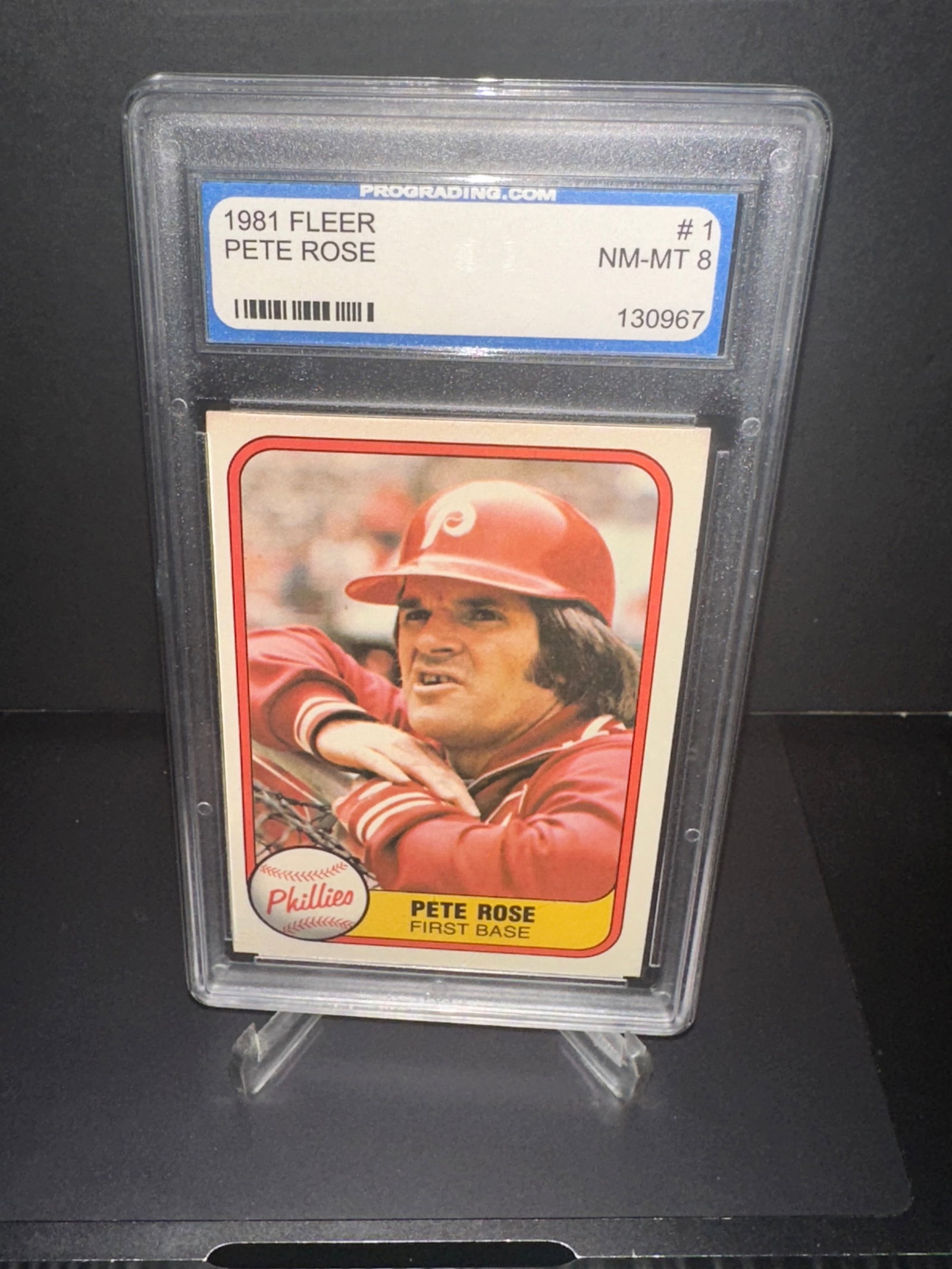 1981 Fleer Pete Rose baseball card (1 of 2)