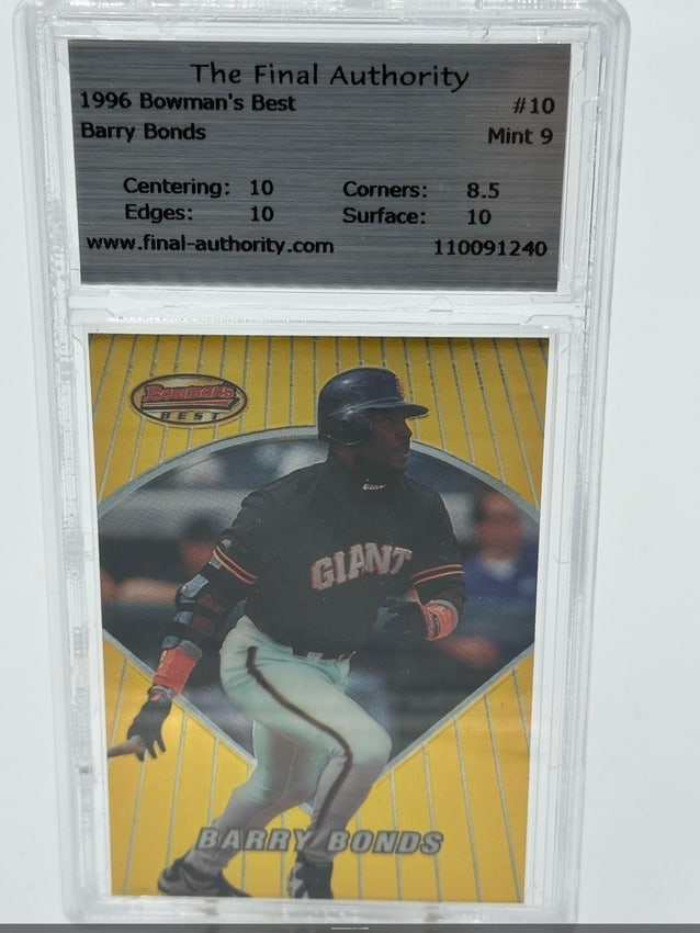 1995 Bowman Best Barry Bonds Baseball Card (1 of 2)