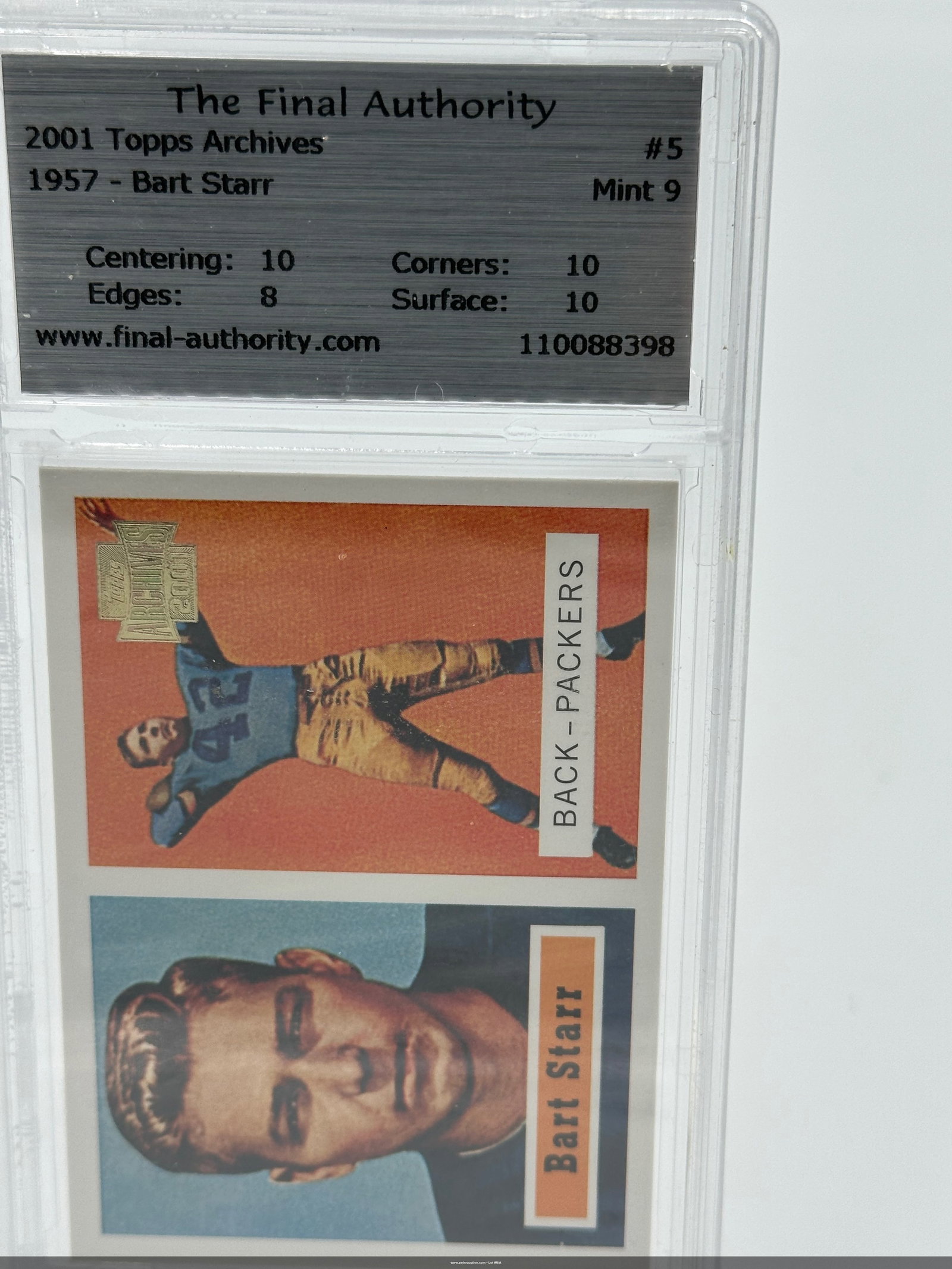 Bart Starr 1961 Football Trading Card (1 of 2)
