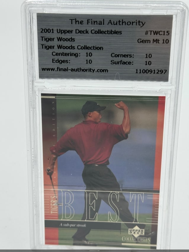 2001 Upper Deck Tiger Woods Best Trading Card (1 of 2)