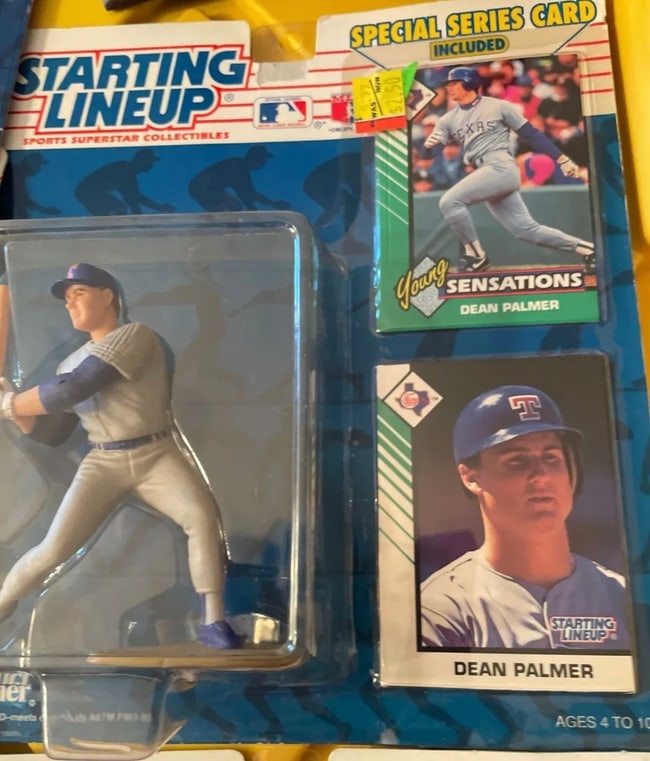 1993 Kenner Starting Lineup Figures: 1993 Kenner Starting Lineup Figurines -Travis Fryman Detroit Tigers. ROBERTO KELLY, Terry Pendelton, Dean Palmer, David Cone.This collectible set features a Travis Fryman action figure alongside a spe