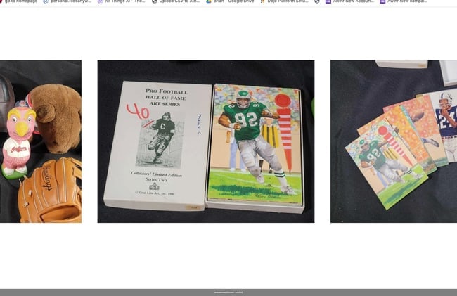 Pro Football Hall of Fame Art Series - Collector's Set: This limited edition art series showcases iconic NFL players with beautiful illustrations, perfect for any sports memorabilia enthusiast.Shipping:If you did not want Live Shipping You need to Opt out 