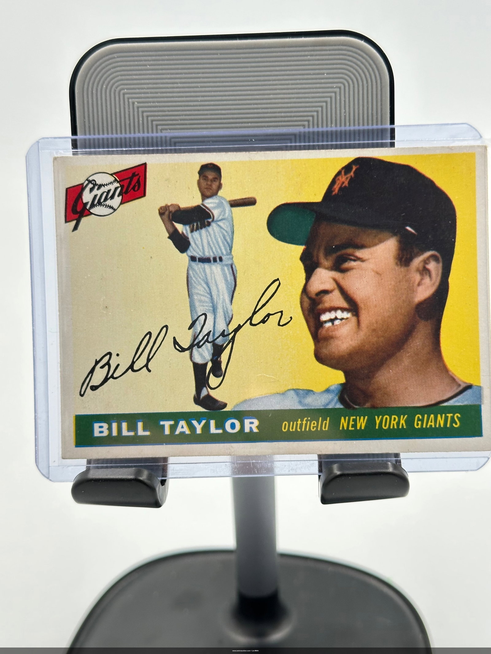 Vintage 1955 Bill Taylor New York Giants Baseball Card (1 of 2)