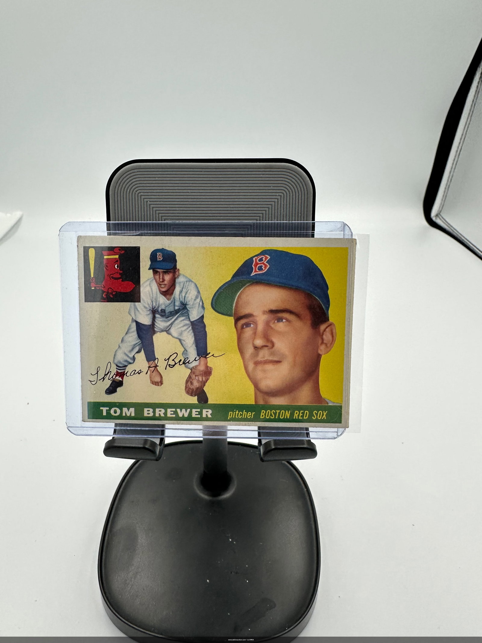 1955 Tom Brewer Boston Red Sox Baseball Card (1 of 2)