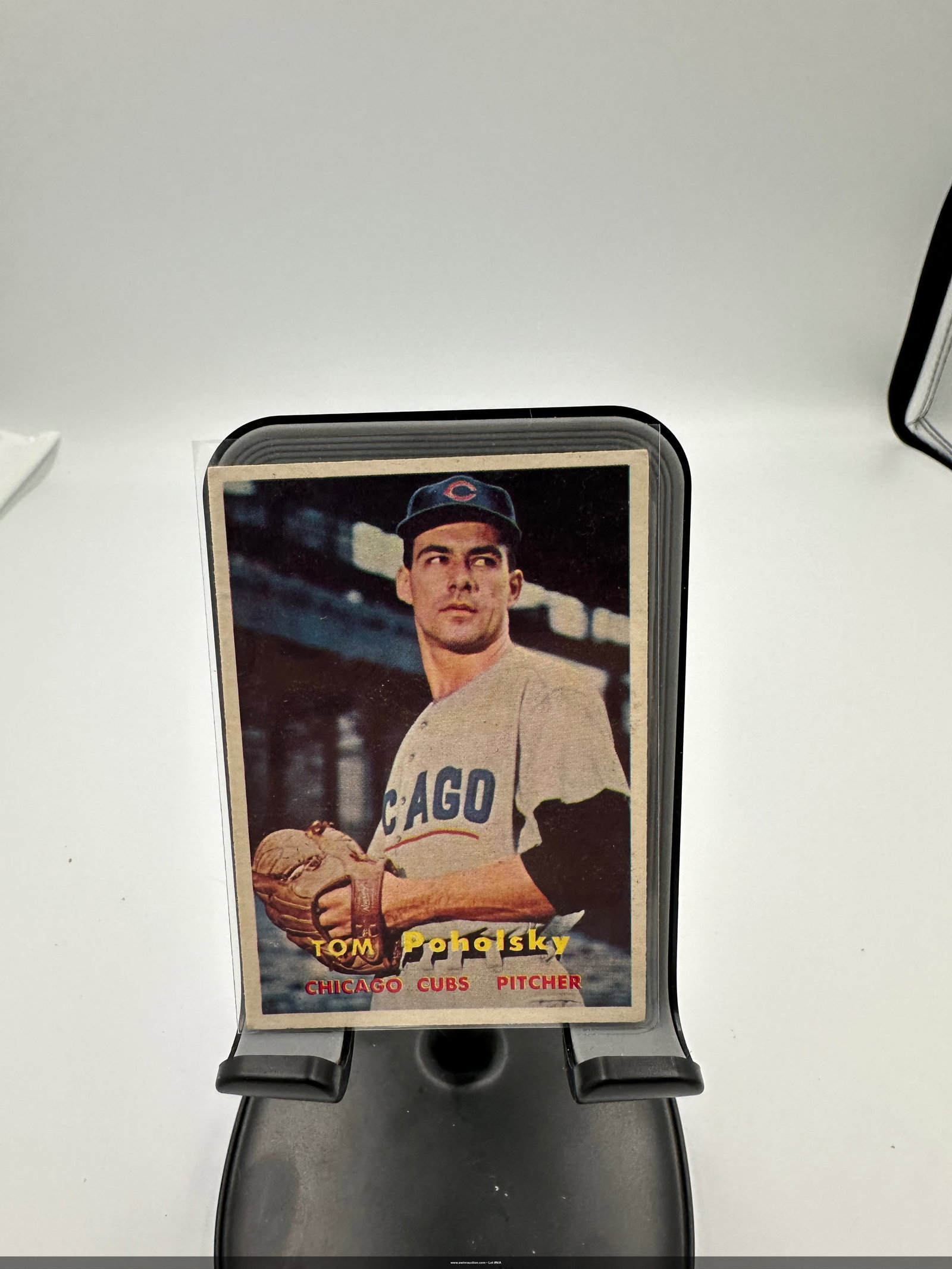 1957 Tom Poholsky Chicago Cubs Baseball Card (1 of 2)