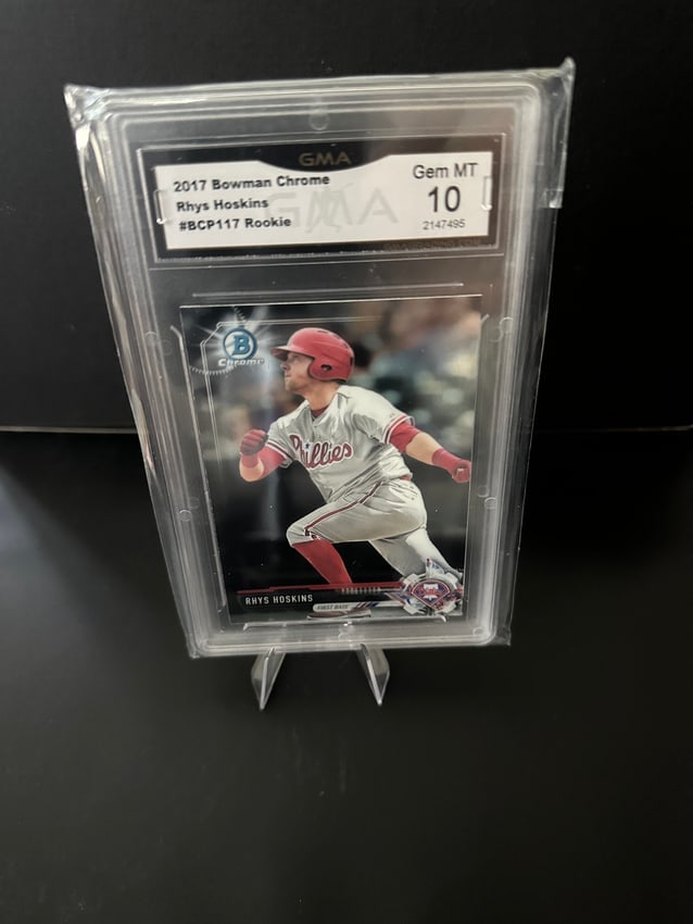 2017 Rhys Hoskins Bowman Chrome Rookie Card Graded (1 of 2)