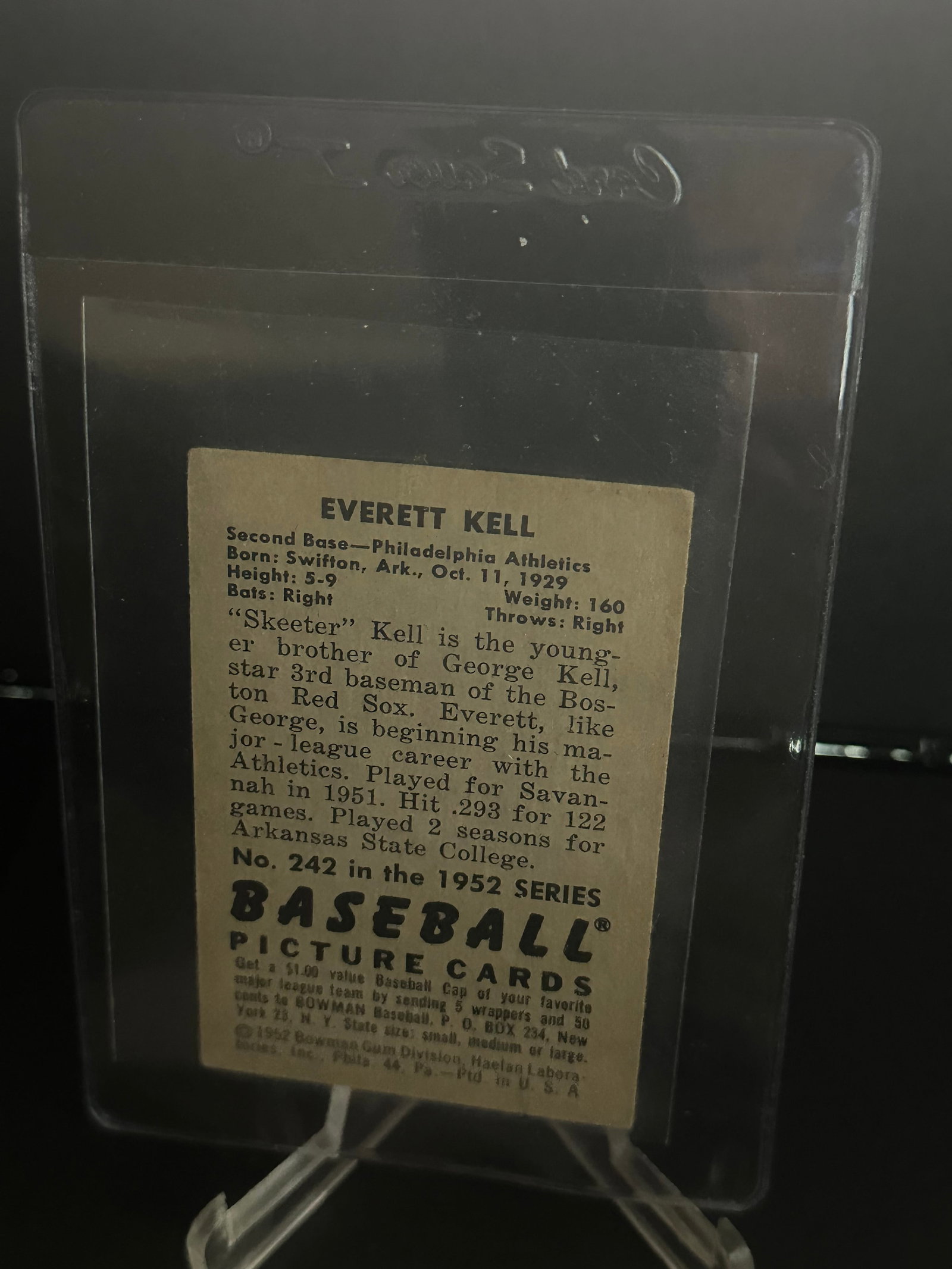 1952 Bowman Everett Kell #242 - 2