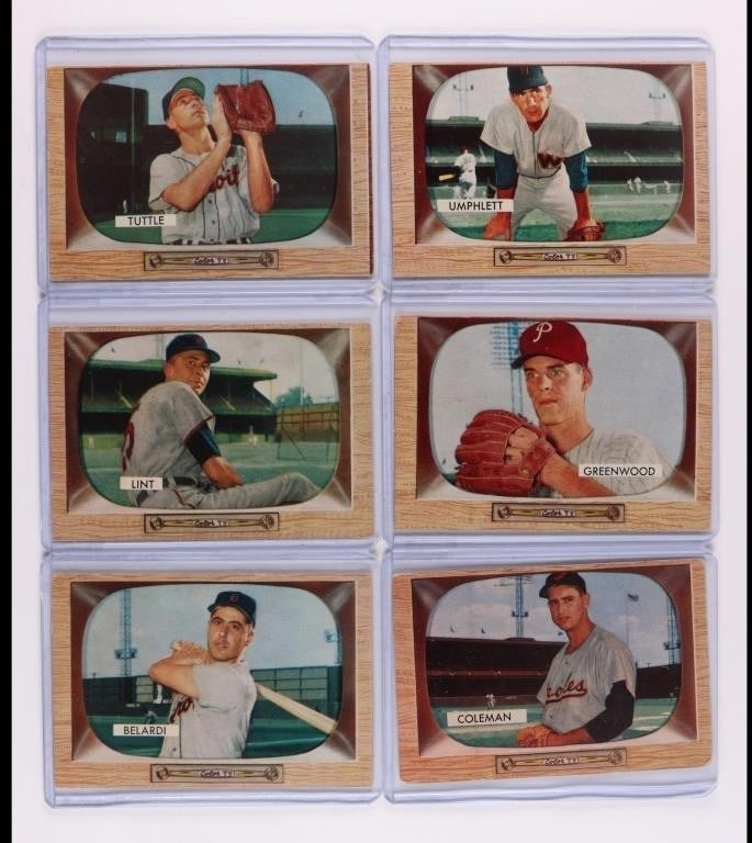 1955 Bowman Lot 6 Cards Total #4 (1 of 2)