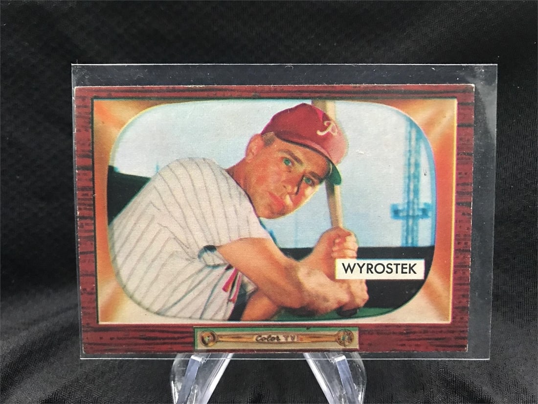 1955 Bowman Johnny Wyrostek #237 baseball card (1 of 2)