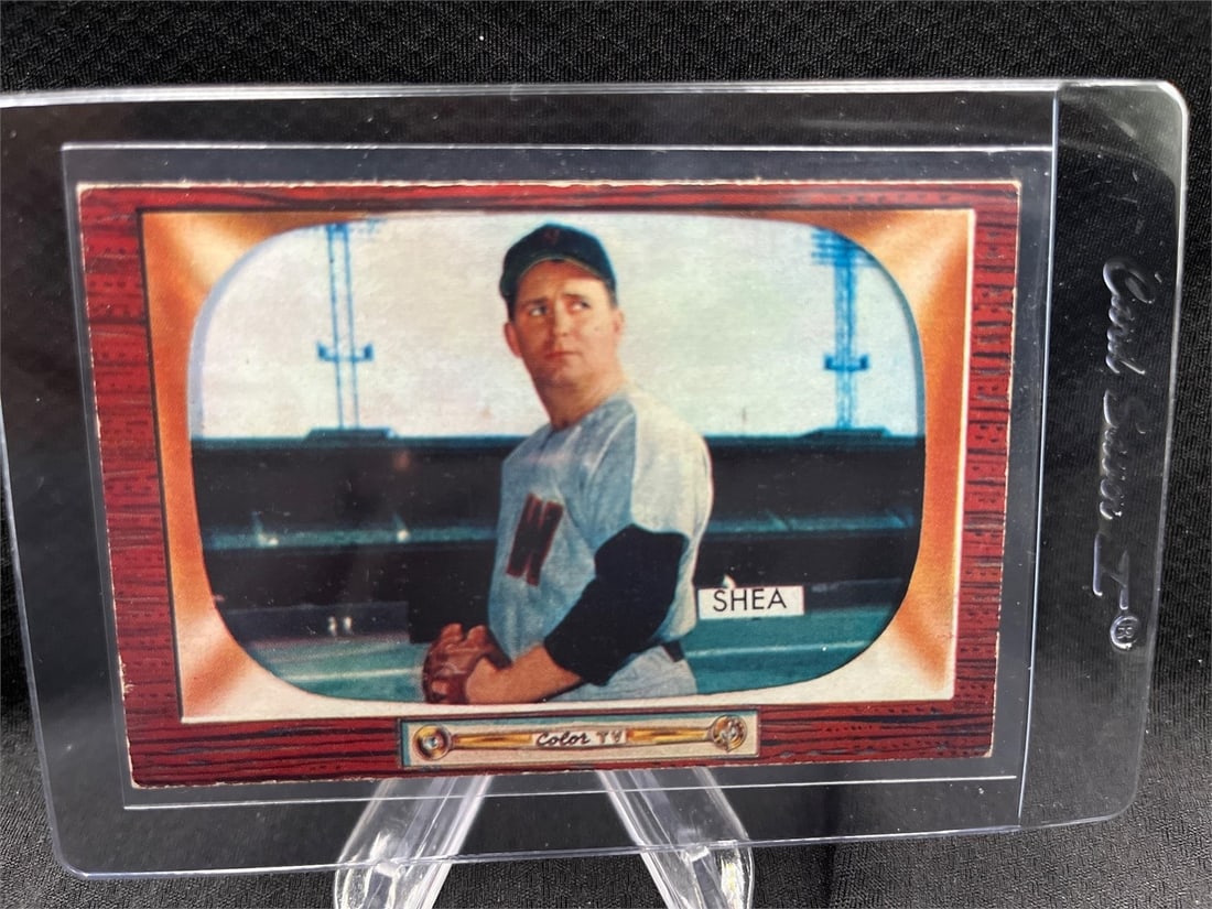 1955 Bowman #207 Frank "Spec" Shea baseball card (1 of 2)