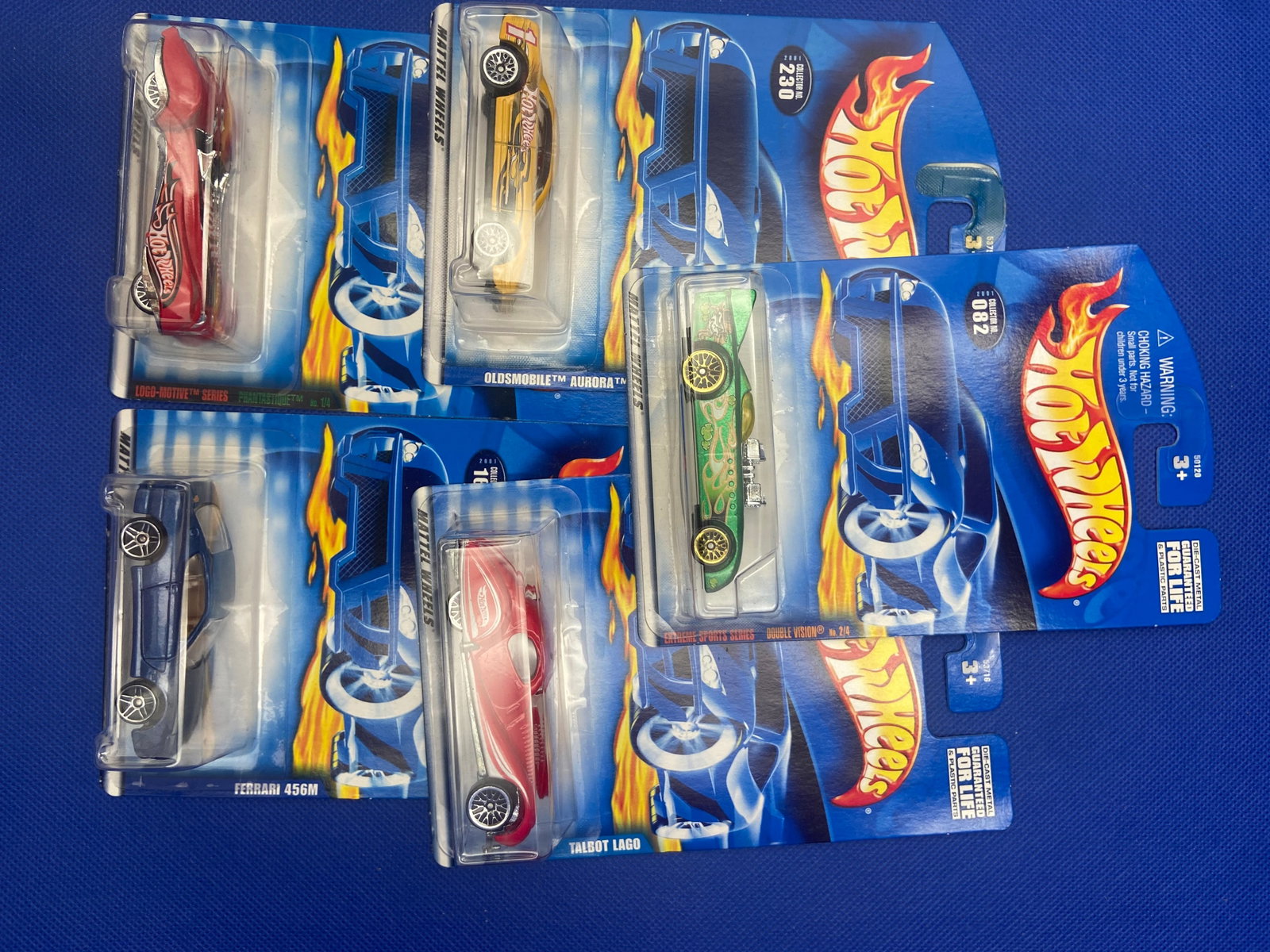 Vintage Hot Wheels Lot of 5: Mattel Hot Wheels cars from the early 2000s in their original packaging. Lot of 5. Featuring Chevelle SS and Oldsmobile