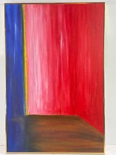 Lawrence Veit Painting: Lawrence Veit 1988 Original oil and acrylic on canvas in gold metal frame. Signed in Verso. The Artist Lawrence Veit. Mr Veit is an award winning, well traveled artist with an interesting background.