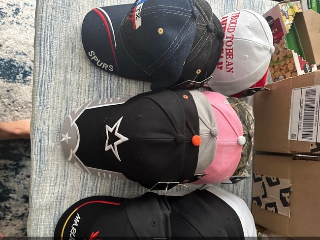 Lot of 20 New Misc Adjustable Hats - State of Texas Misc MJ Hats: Rasta Color Maijuana Hat - Baseball Caps & Snap Backs. Dallas, Houston,Texas etc